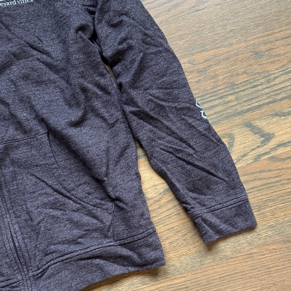 Vineyard Vines Charcoal Hoodie with Whale Logo - Picture 3 of 6